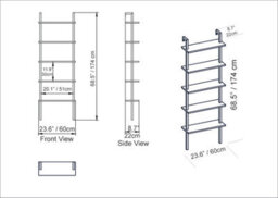 Decorotika Piante Bookcase Shelving Unit Black Marble Effect & Black - thumbnail 6
