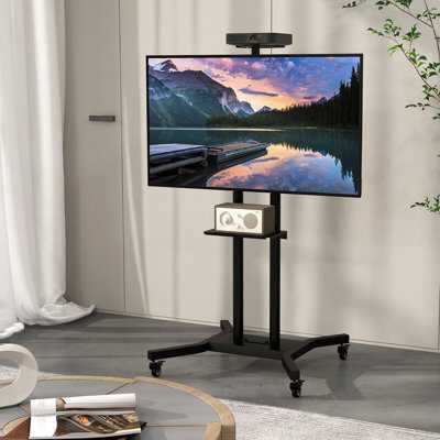 Costway Mobile Tv Stand Portable Television Stand For 32-70 Inch Tvs & Monitors - image 1