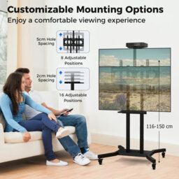 Costway Mobile Tv Stand Portable Television Stand For 32-70 Inch Tvs & Monitors - thumbnail 5