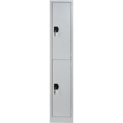 Manutan Expert 2 Door Commercial Locker - Grey Doors - 1800X315X300mm - image 1