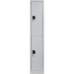 Manutan Expert 2 Door Commercial Locker - Grey Doors - 1800X315X300mm - thumbnail 1
