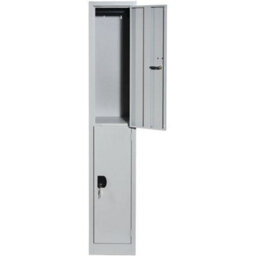 Manutan Expert 2 Door Commercial Locker - Grey Doors - 1800X315X300mm - thumbnail 2