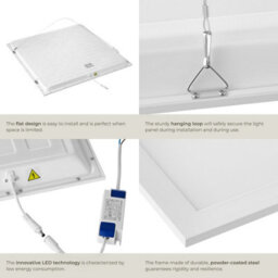 Charnwood Led Panel Light Lucerna - Warm White, Ultra-Slim, Ceiling And Wall Mounting 62 X 62 Cm -White - thumbnail 4