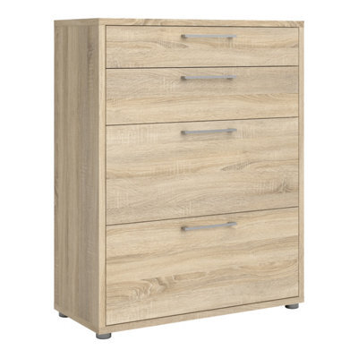 Furniture To Go Prima Office Storage With 2 Drawers + 2 File Drawers In Oak - image 1