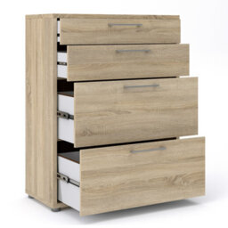 Furniture To Go Prima Office Storage With 2 Drawers + 2 File Drawers In Oak - thumbnail 4