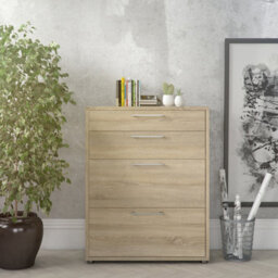 Furniture To Go Prima Office Storage With 2 Drawers + 2 File Drawers In Oak - thumbnail 5
