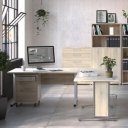 Furniture To Go Prima Office Storage With 2 Drawers + 2 File Drawers In Oak - thumbnail 6