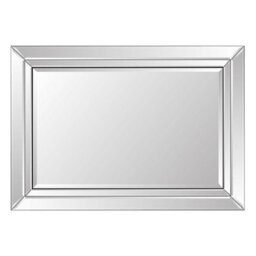 Mirroroutlet Cranbury All Glass Large Wall Mirror 100 X 70 Cm - thumbnail 4