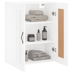 Berkfield Wall Mounted Cabinet White 69.5X34X90 Cm Engineered Wood - thumbnail 5