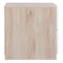 Hadwell Matt White & Natural Oak Effect 2 Drawer Bedside Table (H)415mm (W)400mm (D)403mm - thumbnail 5