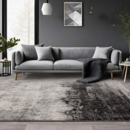 Furniturebox Uk Ruddick Grey Distressed Rug 120X170 - thumbnail 1