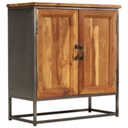 Berkfield Sideboard Recycled Teak And Steel 65X30X70 Cm