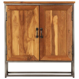 Berkfield Sideboard Recycled Teak And Steel 65X30X70 Cm - thumbnail 2