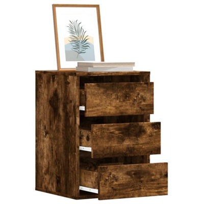Berkfield Corner Chest Of Drawers Smoked Oak 40X41X58 Cm Engineered Wood - image 1