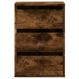 Berkfield Corner Chest Of Drawers Smoked Oak 40X41X58 Cm Engineered Wood - thumbnail 4