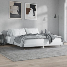 Berkfield Bed Frame High Gloss White 200X200 Cm Engineered Wood