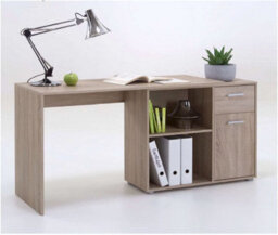 Amos Mann Furniture Carla Corner Flexi Desk Oak Effect With Drawer 360-001Oak - thumbnail 4