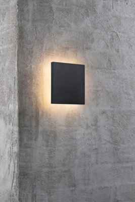 Nordlux Artego Square Outdoor Patio Terrace Garden Wall Light In Black (Height) 15Cm - image 1