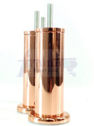 L&F Set Of 4 Rose Gold Furniture Feet Metal Copper Furniture Legs  Sofas Chairs Stools 125mm High Pkc1000 M8 - thumbnail 8