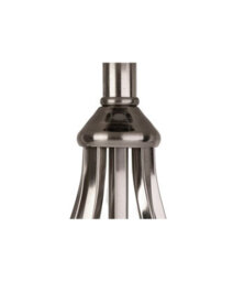 Lighting Supermarket Queenswood Traditional Barley Twist Table Lamp With Charcoal Gold Linen Shade - Silver Chrome - thumbnail 3