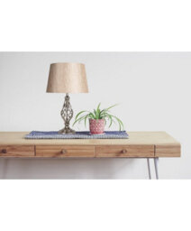 Lighting Supermarket Queenswood Traditional Barley Twist Table Lamp With Charcoal Gold Linen Shade - Silver Chrome - thumbnail 6