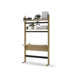 Arte Ollie 4 Desk With Bookcase 108Cm - Workspace And Storage In One - W108Cm X H193Cm X D40Cm - thumbnail 2