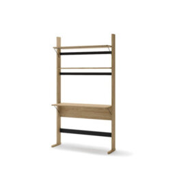Arte Ollie 4 Desk With Bookcase 108Cm - Workspace And Storage In One - W108Cm X H193Cm X D40Cm - thumbnail 1