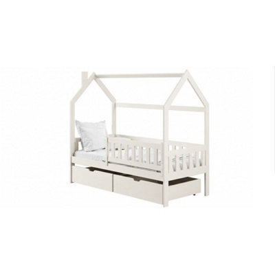 Arte Natan Cotton 90 X 190Cm Single Bed With Removable Guardrail And 2 Drawers - Foam Bonnell Mattress Included - image 1