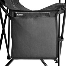 Vivo Set Of 2 Camping Chair Lightweight Folding Portable With Cup Holder Side Pocket - Black - thumbnail 3