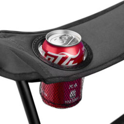 Vivo Set Of 2 Camping Chair Lightweight Folding Portable With Cup Holder Side Pocket - Black - thumbnail 4