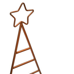 Ivyline Copper Christmas Tree With Star Iron H71Cm W35Cm D15Cm - thumbnail 3
