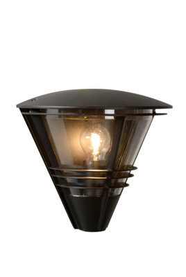 Lucide Livia Modern Wall Light Outdoor - 1Xe27 - Ip44 - Black - image 1
