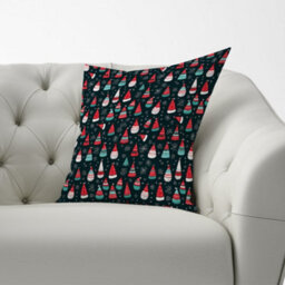 Warren Reed Designer Hand Drawn Cheerful Santa Hats Cushions 33Cm X 48Cm - thumbnail 2