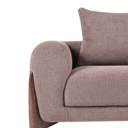Beliani Sofa 3 Seater Vinliden Boucle Brown - thumbnail 7