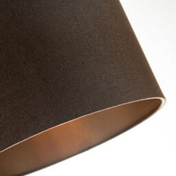 Happy Homewares Contemporary And Sleek Brown Textured Linen Fabric Drum Lamp Shade 60W Maximum - thumbnail 4