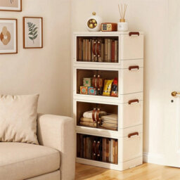 4 Tiers 68 Cm Large Storage Cabinet Table Side Frestanding Bedroom Bedside Storage Furniture - thumbnail 1