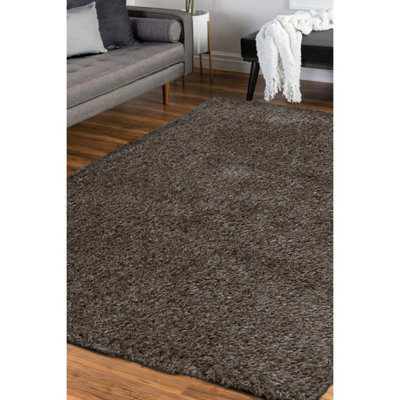 Melrose Laguna Super Soft Shaggy Mid Grey Area Rug 160/230Cm - image 1