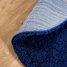 Bravich Navy Thick Shaggy Circle Rug - California - 120Cm - thumbnail 9