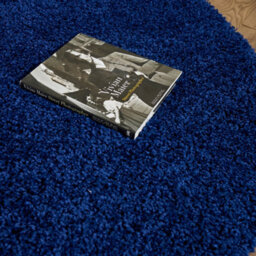 Bravich Navy Thick Shaggy Circle Rug - California - 120Cm - thumbnail 6