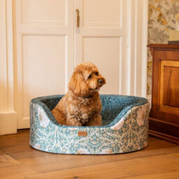 Morris & Co Pimpernel & Lily Leaf Large Oval Dog Bed - thumbnail 5