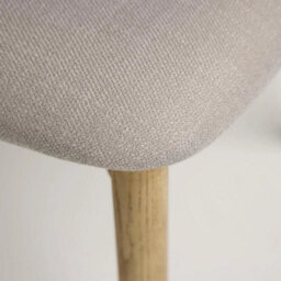 Eve Dining Chair Grey Fabric Brushed Natural Elm Frame - thumbnail 5