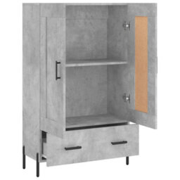 Berkfield Highboard Concrete Grey 69.5X31X115 Cm Engineered Wood - thumbnail 6
