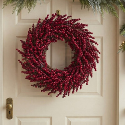 Garden Greatness Large Artificial Festive Red Berry Wreath - image 1