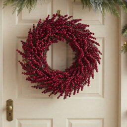 Garden Greatness Large Artificial Festive Red Berry Wreath - thumbnail 1