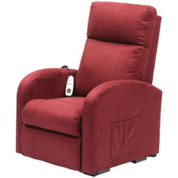 Loops Comfortable Wine Coloured Rise And Recline Lounge Chair With Single Motor - thumbnail 1