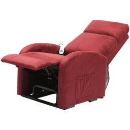 Loops Comfortable Wine Coloured Rise And Recline Lounge Chair With Single Motor - thumbnail 2