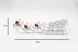 Silver Reindeer & Sleigh Tealight Candle Holder - thumbnail 5
