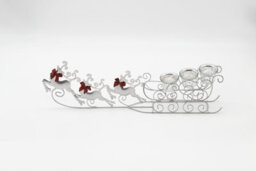 Silver Reindeer & Sleigh Tealight Candle Holder - thumbnail 8