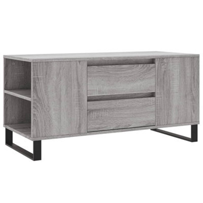 Berkfield Modern Coffee Table Grey Sonoma 102X44.5X50 Cm Engineered Wood - image 1