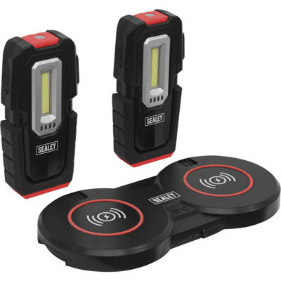 2 X Magnetic Inspection Light & Dual Charging Base - 3W Cob & 1W Smd Led - image 1